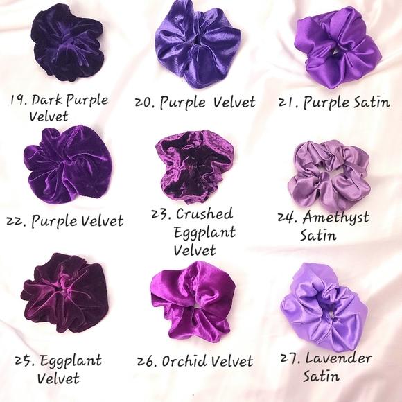 SET OF 5 | Velvet Thingz Handmade Premium  Scrunchies - Picture 5 of 10